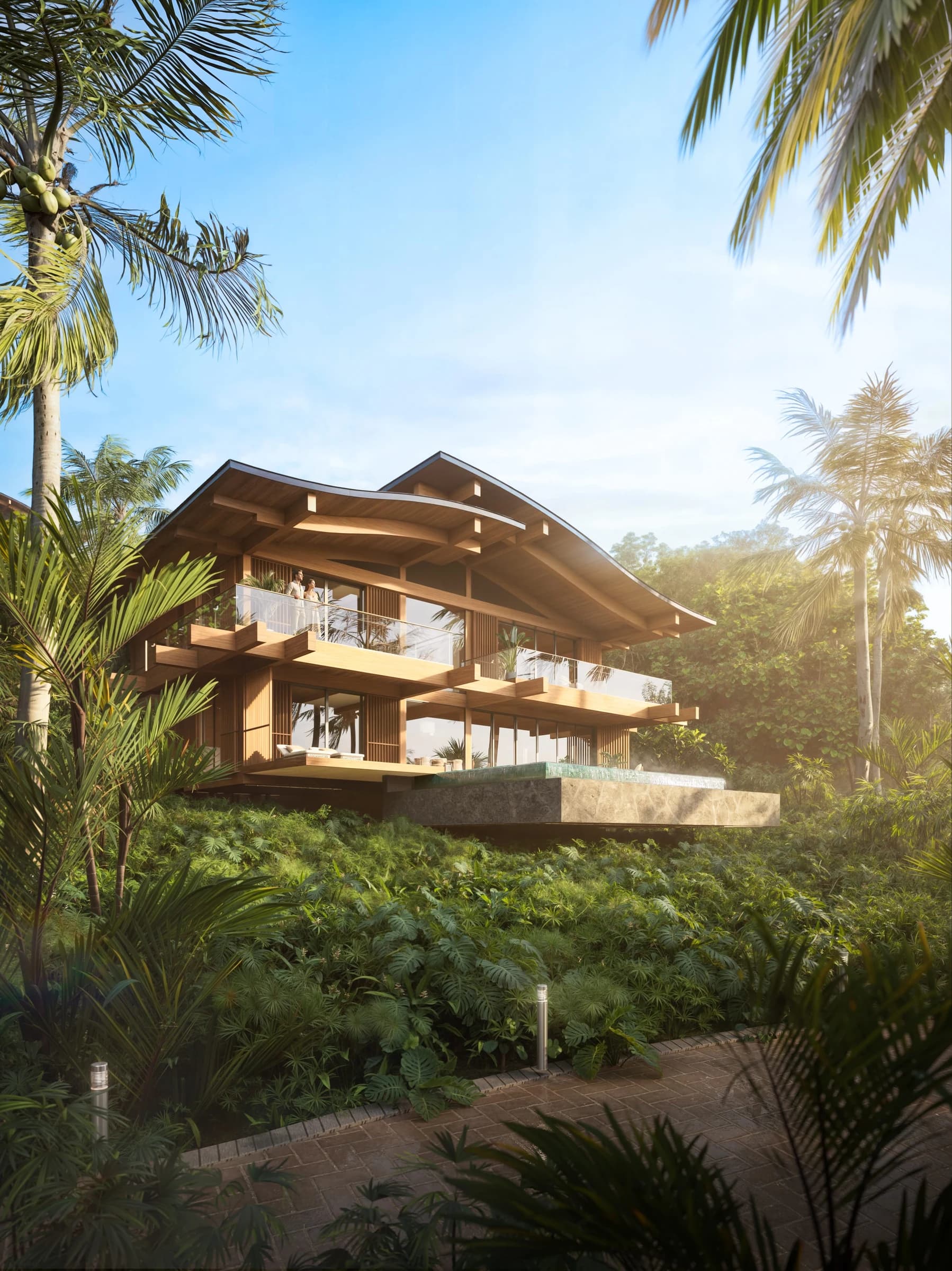 Villas exterior by day